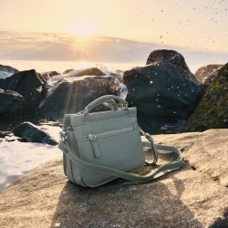 Octavia, Belsac mist crossbody/hndtaske i bldt skind med mange rum