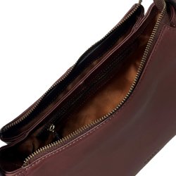 Palina, Belsac varm brun skuldertaske i skind med kraftig skulderrem