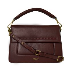 Panille, Belsac varm brun crossbody/hndtaske i skind