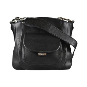 Arletty, Belsac skuldertaske/crossbody i sort med frontlomme og fast bund