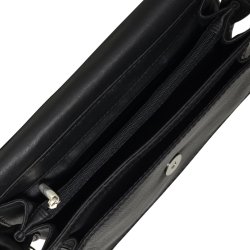 Thelma, Belsac sort crossbody i skind med flere rum og overslag