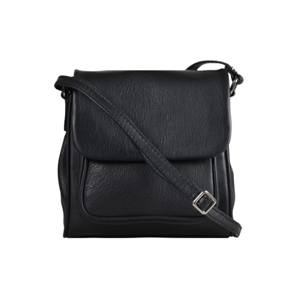 Bolethe, Belsac sort crossbody i blødt skind med et stort rum og frontlomme