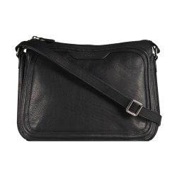 Cappella, Belsac sort crossbody med lang regulerbar rem og flere rum