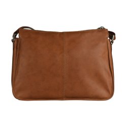 Cappella, Belsac cognac crossbody med lang regulerbar rem og flere rum