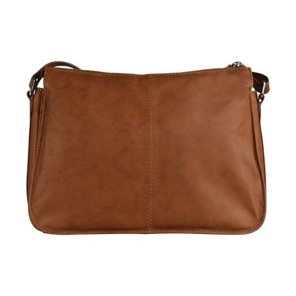 Cappella, Belsac cognac crossbody med lang regulerbar rem og flere rum