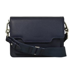 Chernaya, Belsac bl� crossbody i skind med kraftig aftagelig rem