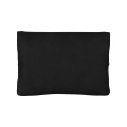 Cherstin, Belsac sort clutch i skind med kraftigt overslag