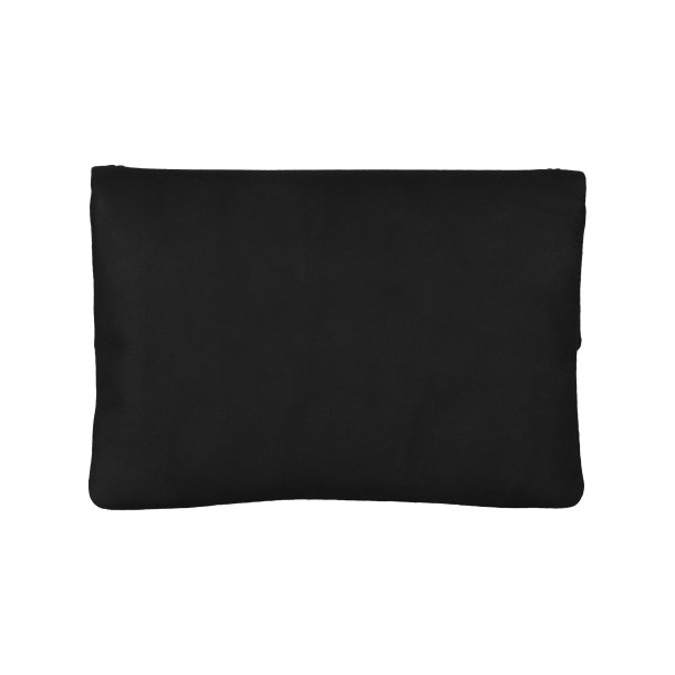 Cherstin, Belsac sort clutch i skind med kraftigt overslag