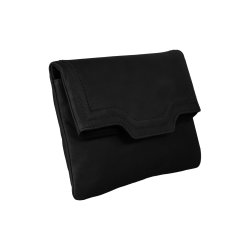 Cherstin, Belsac sort clutch i skind med kraftigt overslag