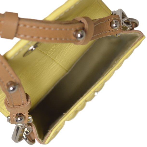 Kate, Belsac beige/gul mobiltaske i skind med overslag og lang rem