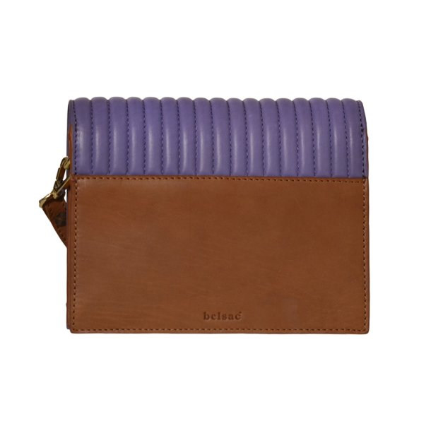 Katherina, Belsac crossbody i cognac/lilla