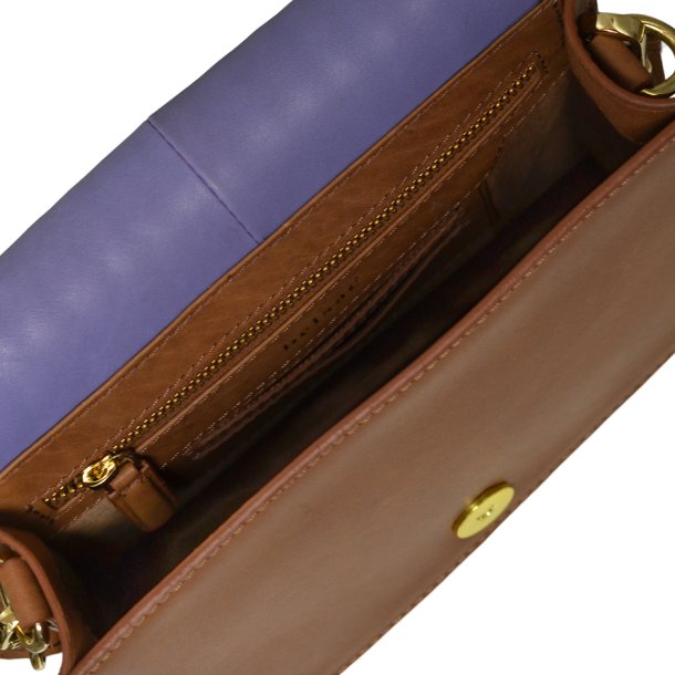 Katherina, Belsac crossbody i cognac/lilla