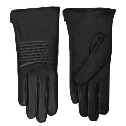 Kirsty, Belsac sort skindhandske i bl�dt l�der med tuber 