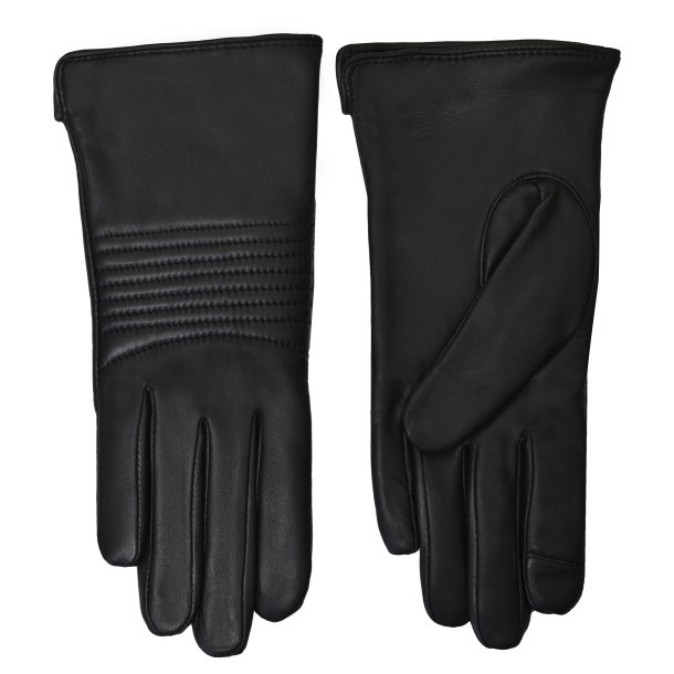 Kirsty, Belsac sort skindhandske i bl�dt l�der med tuber 