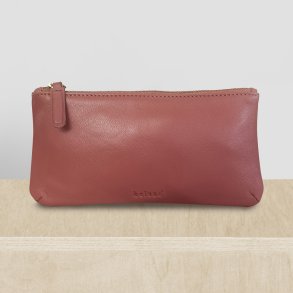 Belsac rosa makeup pung/penalhus I skind med lynls