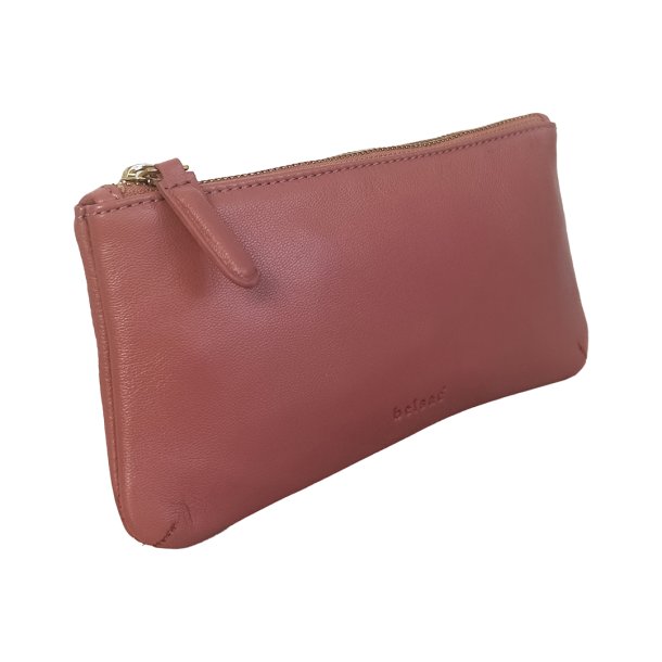 Belsac rosa makeup pung/penalhus I skind med lynl�s