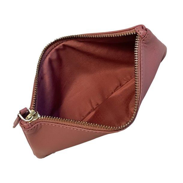 Belsac rosa makeup pung/penalhus I skind med lynl�s