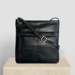 Amandine, Belsac sort crossbody med et stort rum og lang regulerbar rem