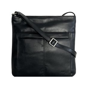 Amandine, Belsac sort crossbody med et stort rum og lang regulerbar rem