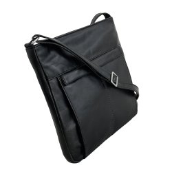 Amandine, Belsac sort crossbody med et stort rum og lang regulerbar rem