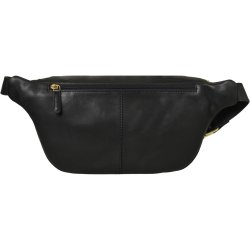 Odine,  Belsac sort b�ltetaske i skind med mange gode rum