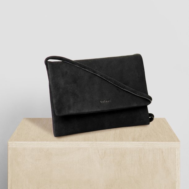 Elenora, Belsac sort clutch i bldt skind med overslag