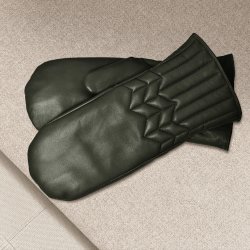 Klo, Belsac skindluffe i grn med quilt p oversiden