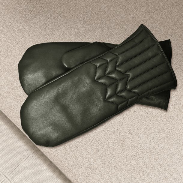 Klo, Belsac skindluffe i grn med quilt p oversiden