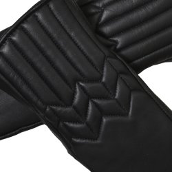 Klo, Belsac skindluffe i sort med quilt p oversiden