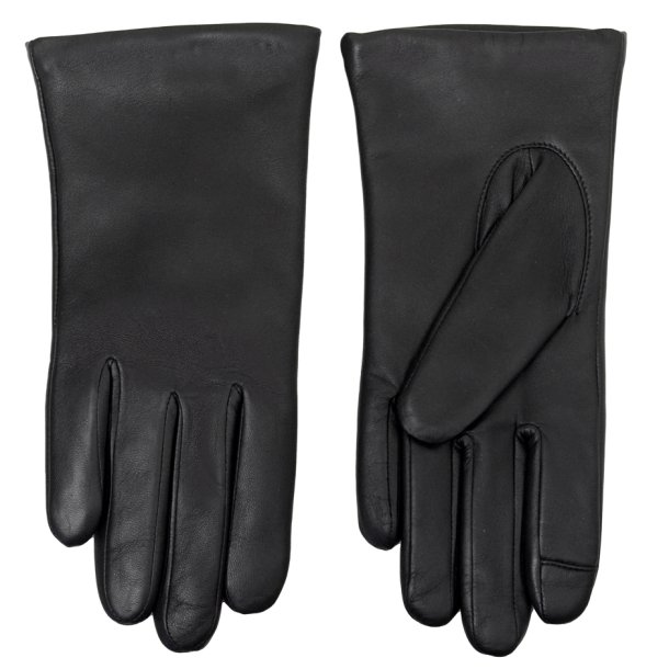 Masha, Belsac kort skindhandske i sort med touch