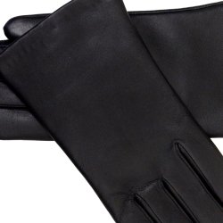 Masha, Belsac kort skindhandske i sort med touch