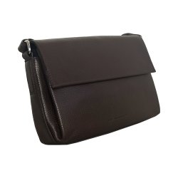 Fala, Belsac brun crossbody med overslag og lang regulerbar rem