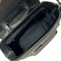 Malin, Belsac sort hndtaske i skind med kort hank og lang crossbody rem