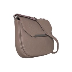Josefin, Belsac rosa skuldertaske/crossbody i skind med flere rum og overslag
