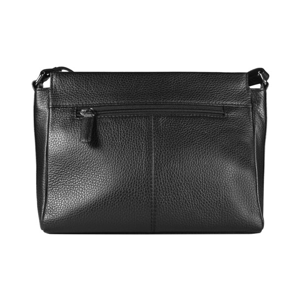  Kasa, Belsac sort crossbody i bldt skind med stor forlomme og lang rem