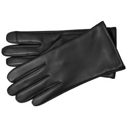 Belsac, Tignes glat skindhandske i sort med touch/401