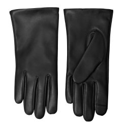 Belsac, Tignes glat skindhandske i sort med touch/401
