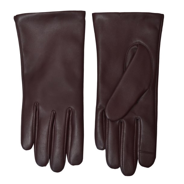 Belsac, Tignes glat skindhandske i brun med touch/401