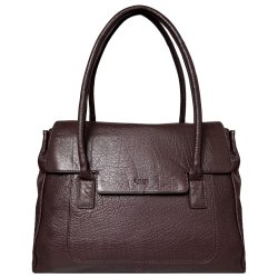 Nira, Belsac varm brun arbejdstaske i skind med flere rum og kraftige skulderremme