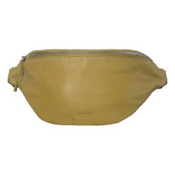 Quristjana , Belsac light lime bumbag i skind med lynls og regulerbar rem