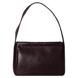 Paulette, Belsac varm brun skuldertaske i bldt skind med kraftig rem