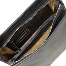 Phoebe, Belsac sort skuldertaske i bldt skind med flere rum