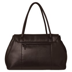 Puk, Belsac varm brun arbejdstaske i bldt skind med flere rum 