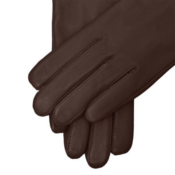 Kirsthine, Belsac glat skindhandske i brun med touch