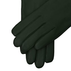 Kirsthine, Belsac glat skindhandske i grn med touch