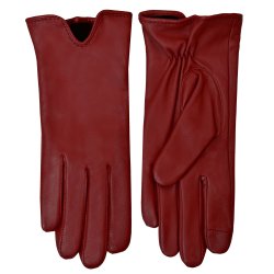 Kirsthine, Belsac glat skindhandske i rd med touch