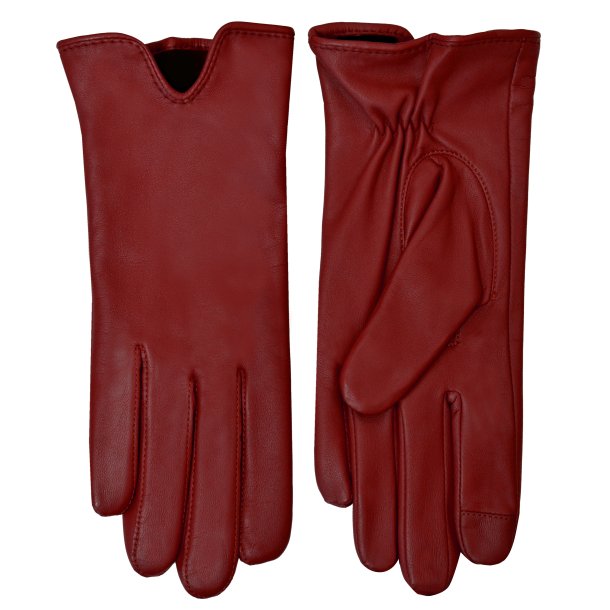 Kirsthine, Belsac glat skindhandske i rd med touch