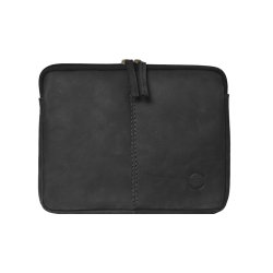 Belsac sort iPad sleeve i skind  med plads til en 9,7" iPad