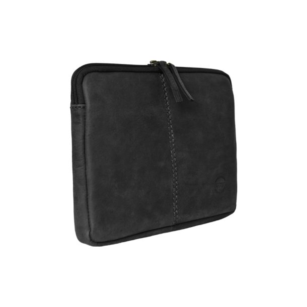 Belsac sort iPad sleeve i skind  med plads til en 9,7" iPad