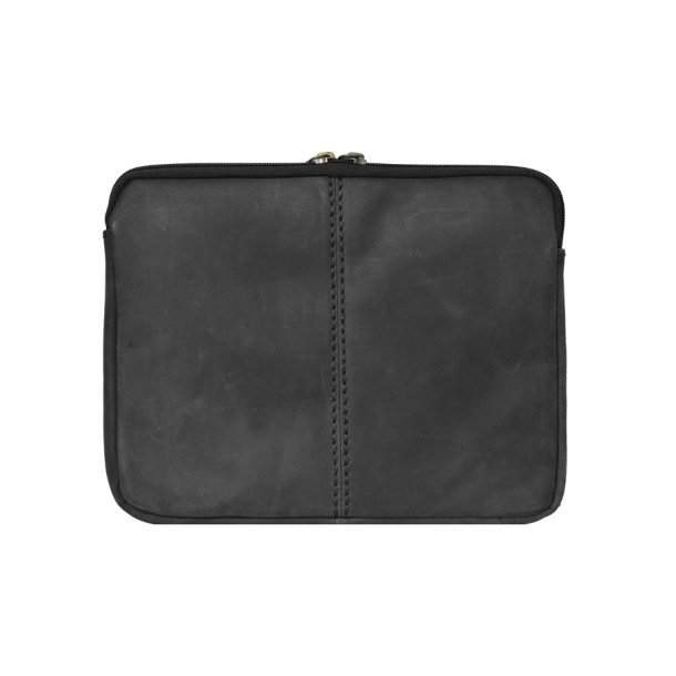 Belsac sort iPad sleeve i skind  med plads til en 9,7" iPad